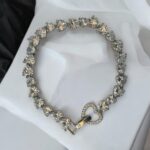 4mm Heart Cut Moissanite Tennis Bracelet For Love