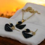 Office Wear Black Plated Duckpendant Gold Chain Necklace - Image 3