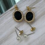 Daily Wear Black Necklace & Earrings - Image 2