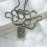 Dainty Initial Tag Necklace - Image 3
