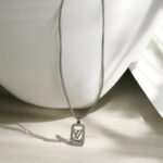 Dainty Initial Tag Necklace - Image 2
