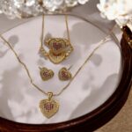 Love Heart Pendant Necklace Set - Image 3