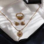 Love Heart Pendant Necklace Set - Image 2