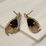 Oval Black Stone Necklace Ring Jewelry Set - Image 4