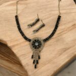 Ruby Black Springel Victorian Golden Necklace Set - Image 2