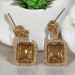 Glamorous Design Gold Plated Real Stones Necklace Set - Image 3