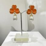 Stainless Steel Flower Pearl Earring - Image 5