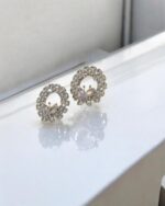 Butterfly Flower Stud Earrings - Image 3