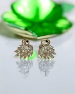 Golden Oxidized Peacock Earrings - Image 4