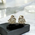 Golden Oxidized Peacock Earrings