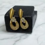 Gold western style earrings