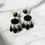 Black Evening Earrings