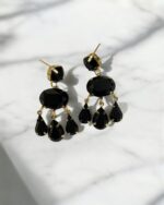 Black Evening Earrings