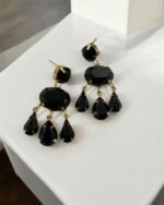 Black Evening Earrings - Image 2