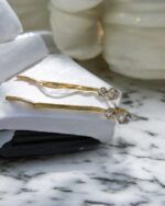 Ultra-long Wreath Zircon Earrings - Image 3