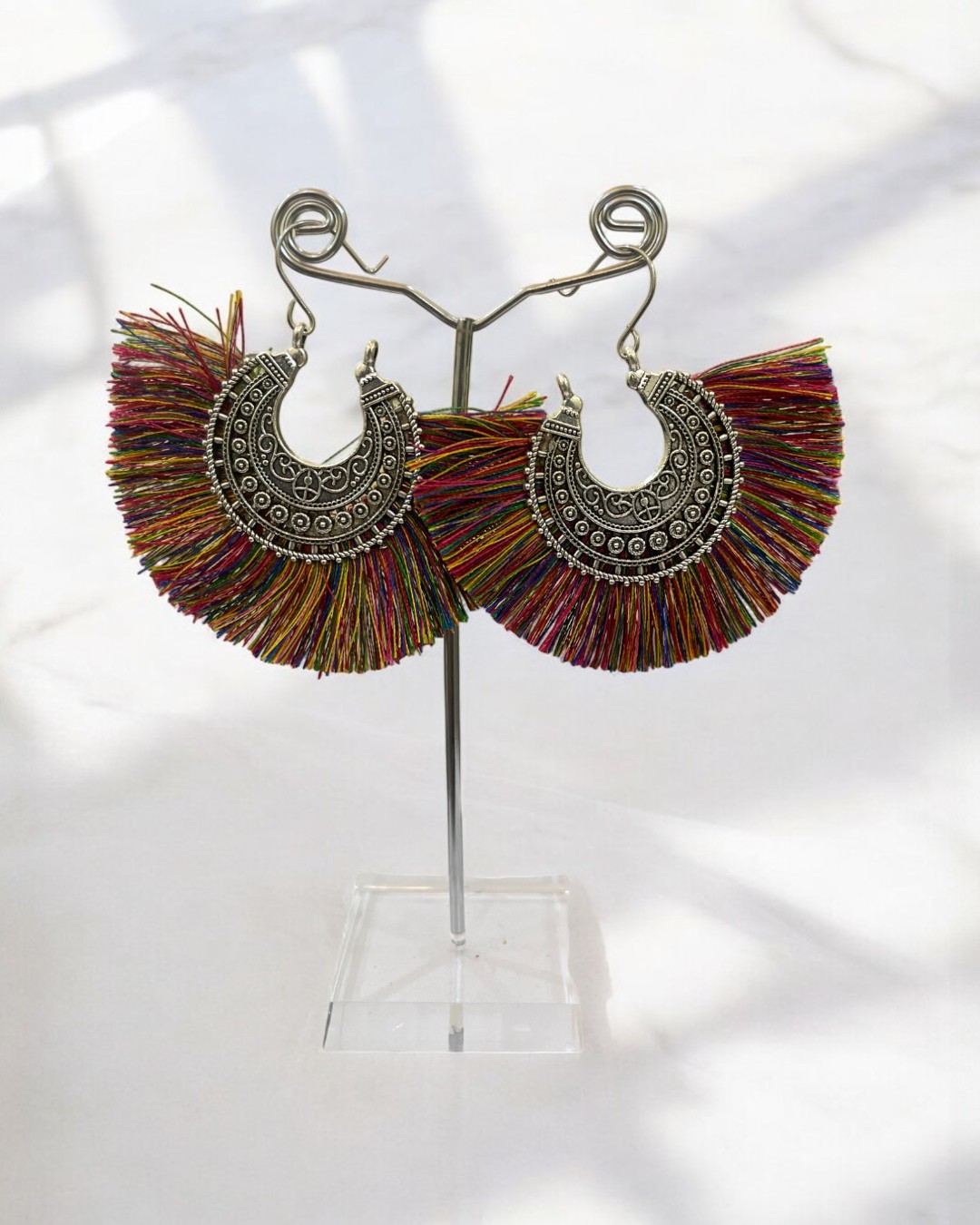 IMG_1771-Photoroom Multi Color Fringe Dangle Earring - Image 1