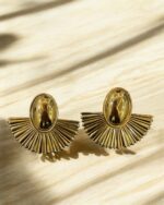 Shell Cast Minimalist Stud Earrings - Image 2