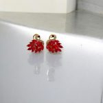 Redish Oxidized Peacock Earrings