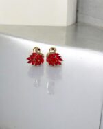 Redish Oxidized Peacock Earrings