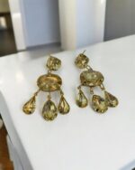 Golden Diamonds Evening Earrings - Image 3