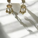 Golden Diamonds Evening Earrings