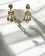 Golden Diamonds Evening Earrings