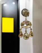 Golden Diamonds Evening Earrings - Image 2