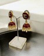 Meenkari Redish Kundan Jhumkay - Image 3