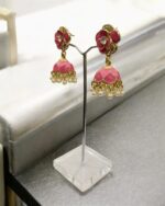 Enamal Flower Jhumka - Image 3