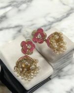 Enamal Flower Jhumka - Image 2