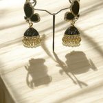 Black Gold Toned Jhumka