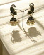 Black Gold Toned Jhumka