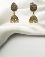 Meenkari Gold Plated Kundan Jhumkay - Image 4