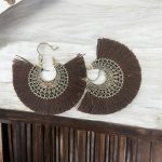Chocolate Fringe Dangle Earring