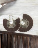 Chocolate Fringe Dangle Earring