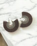 Chocolate Fringe Dangle Earring - Image 2