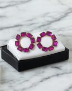 Juillet Pink Stons Hoops