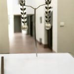 Black Leaf Inspired Silver Earrings