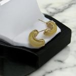 Yellow Hoop Amber Earrings