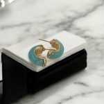 Ferozi Hoop Amber Earrings