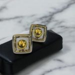 Square Frame Stud Earrings