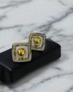 Square Frame Stud Earrings