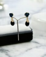 Blue Crystal Folwer Earring - Image 3