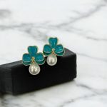 Three Leaf Ferozi Earring