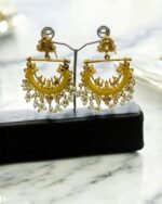 Half Cut Yellow Peacock Earrings
