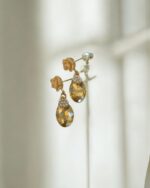 Likeable Gold Rose Pearl Earrings - Image 3