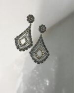 Fine Exquisite Clear Drop Earrings - Image 3