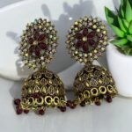 Flattering Dangling Red Flower Earrings